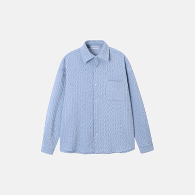 現代摩登 春季格紋 牛仔 襯衫夾克 - 2C14