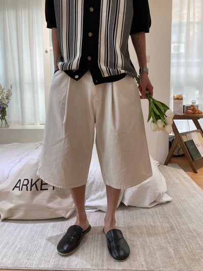 (棕色M 現貨) 經典復古 80s 百慕達 7分短褲 - 3C7