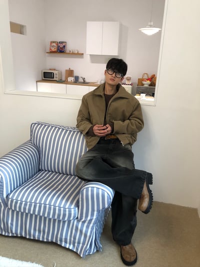 微妙復古 漸層水洗 破壞 牛仔 寬褲 - 2C10