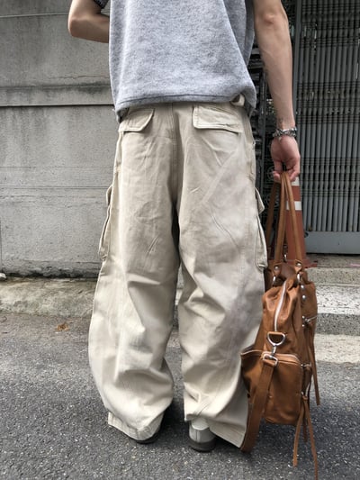極致街頭 掛繩造型 工裝口袋 立體抓皺 寬鬆長褲 - 3C19