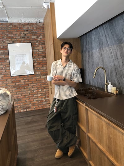 日式工廠小哥 雙重工裝 復古水洗 寬褲 - 3C11