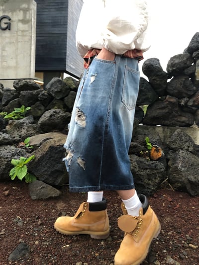 786 破壞水洗 復古渲染 百慕達 牛仔短褲 - 1C13