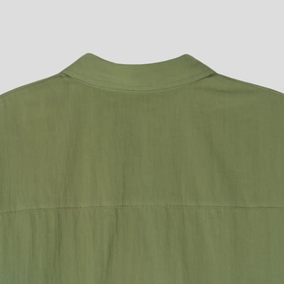 工作雙口袋 繫帶襯衫 - 6C14