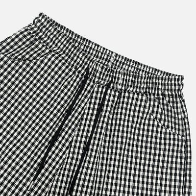 歐美街頭 經典格紋 百慕達 工裝 棉短褲 - 2C18