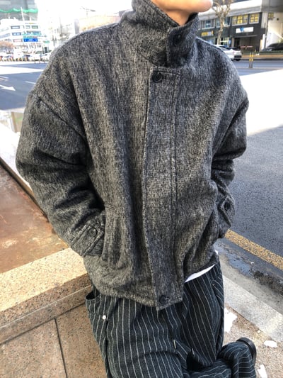 高檔系列 馬海毛 短版 立領 大衣 - 2C2