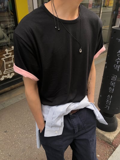 經典款 夏季透氣 短版素面 短袖上衣 - 8C16