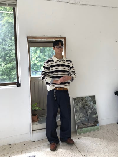 倫敦街頭 星辰大海 高級印染 原牛 寬褲 - 1C11