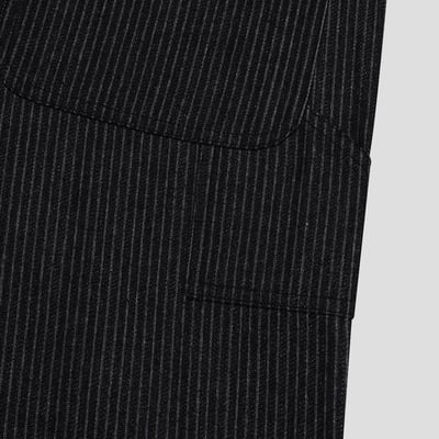 歐美街頭指標 高級補丁 工裝 牛仔條文寬褲 - 1C20