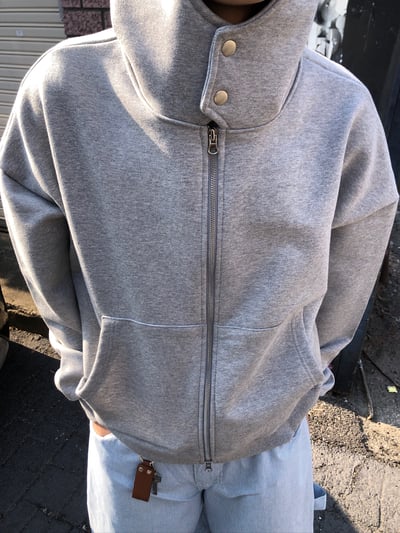 極簡主義 短版 休閒 按扣連帽外套 - 2C3