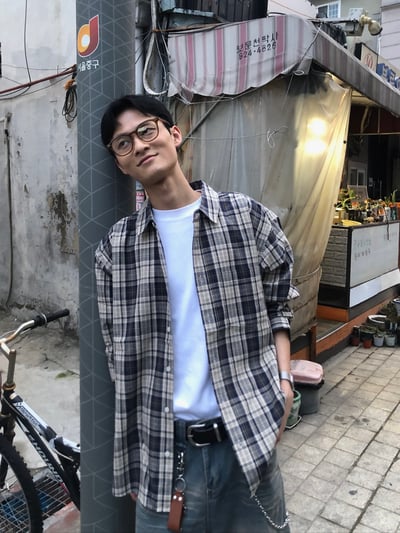 名古屋 懷舊日式街頭 格紋 襯衫 - 2C18