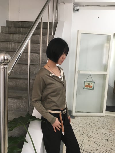韓系休閒 涼爽透氣 小罩衫 針織衫 - 5C16