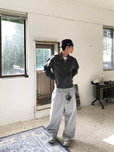 舊式巴黎 復古刷色水洗 短版 底特律夾克 - 2C8