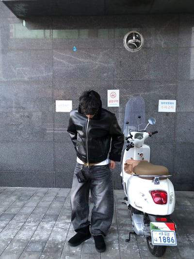 韓系休閒 漸層水洗 寬版 牛仔褲 - 3C4