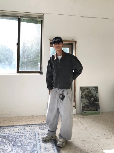 舊式巴黎 復古刷色水洗 短版 底特律夾克 - 2C9