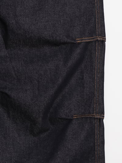 倫敦之眼 三層抓皺 短縫線 原牛 微寬褲 - 1C24