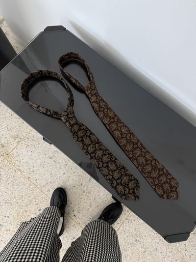 文藝復興 花雕紋 復古領帶 - 2C7