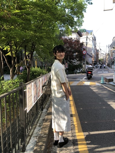 歐美休閒 俐落版型 細條紋 寬版 工裝短褲 - 2C8