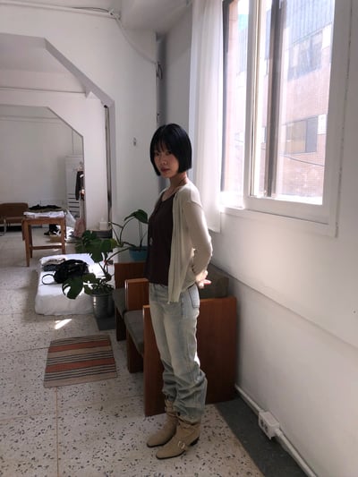 經典款 不規則水洗 微喇叭 修身 牛仔褲 - 1C3