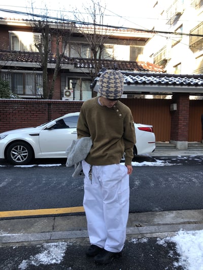 PERTED 特殊配色縫線 工裝 寬褲 - 2C9