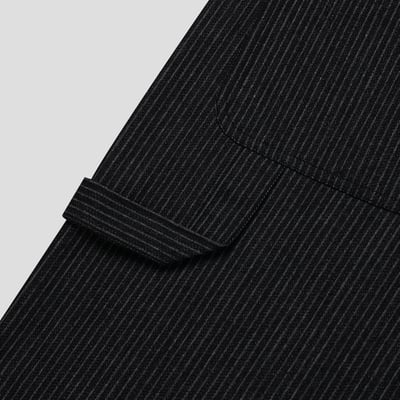 歐美街頭指標 高級補丁 工裝 牛仔條文寬褲 - 1C21