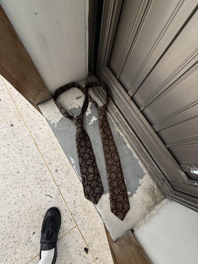 文藝復興 花雕紋 復古領帶 - 2C13