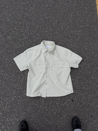 韓系型男 俐落線條 薄款 短袖 襯衫 - 4C2