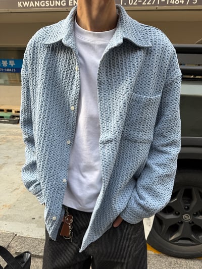 現代摩登 春季格紋 牛仔 襯衫夾克 - 2C3