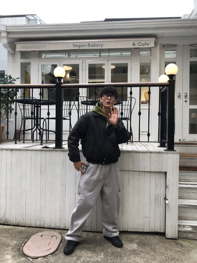 街頭休閒 極簡俐落 百搭 刷毛 寬版 工裝棉褲 - 2C10