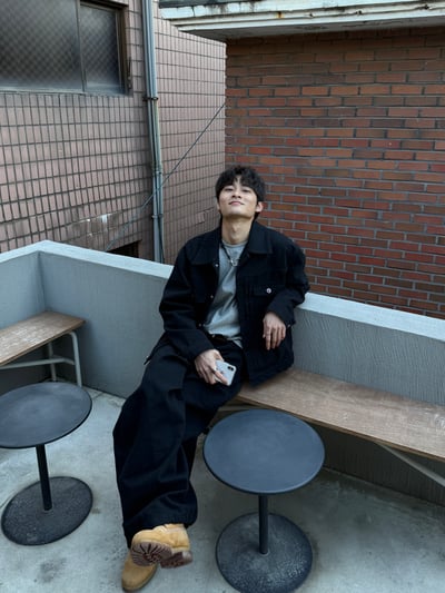 春季必備 口袋配色 短版 薄長袖 - 3C15