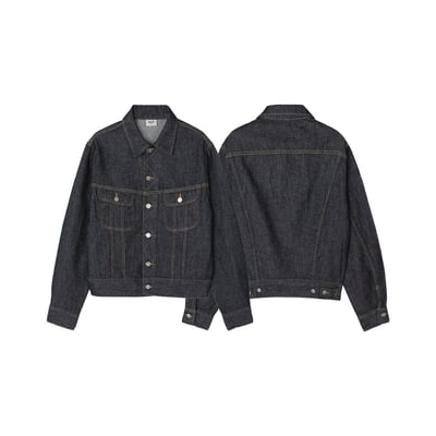 歐美 高街經典 特殊縫線 短版 牛仔夾克 (set - up) - 1C19