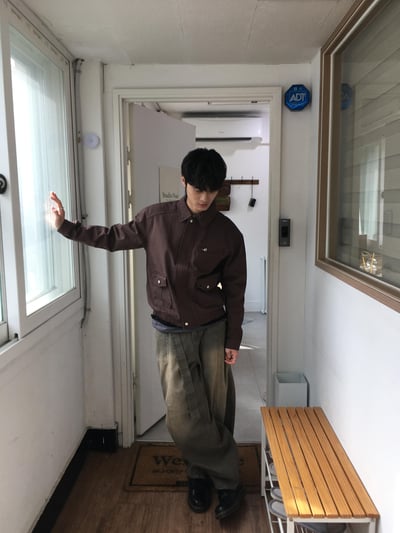 歐美經典款 雙口袋 微短版 牛津夾克 - 3C16