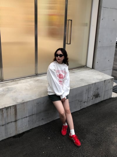 (象牙白,燕麥色現貨) (Unisex) America 美式印刷 大學T - 5C16