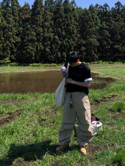 濟州仔 重磅 立體剪裁 工裝寬褲 - 2C10