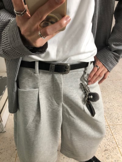 西部街頭 金屬花紋 天然牛皮 皮帶 - 1C13