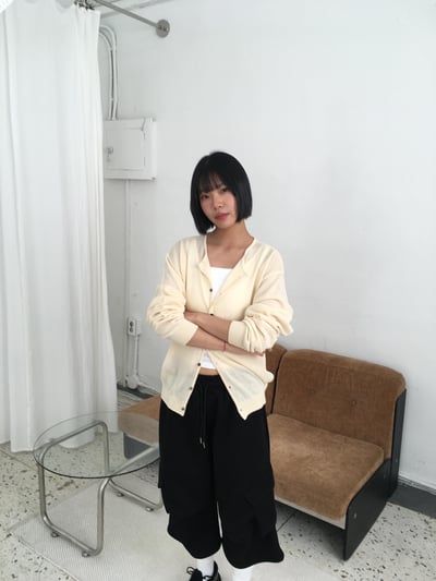 清涼夏季 高檔休閒 薄款開襟 短版 長袖 - 4C17