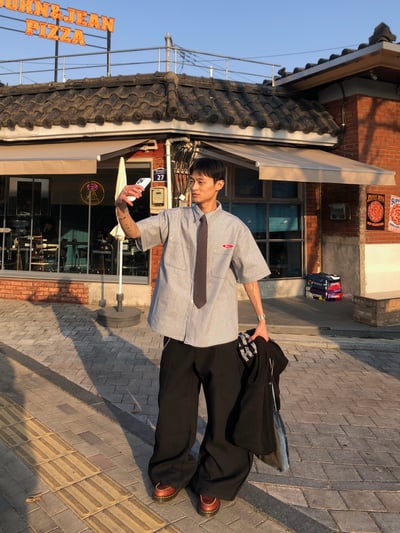 簡約風 百搭 素色 伸縮調節 領帶 - 2C10