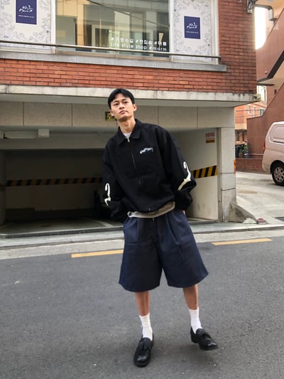 印第安 傳統花紋 高級卯釘 牛仔 百慕達短褲 - 2C18