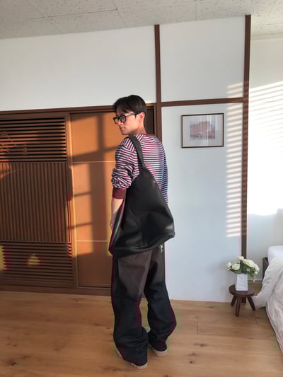 率性街頭 口袋印刷設計 牛仔寬褲 - 2C6