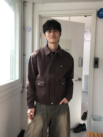 歐美經典款 雙口袋 微短版 牛津夾克 - 3C4