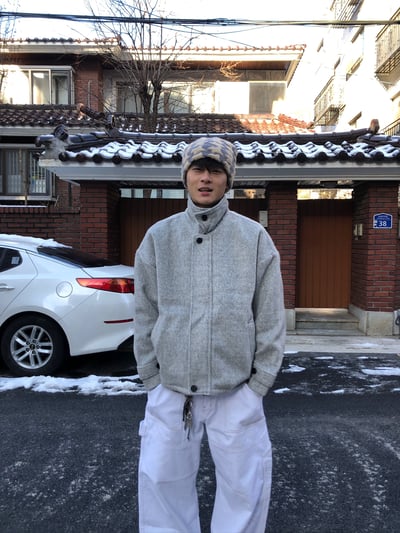 高檔系列 馬海毛 短版 立領 大衣 - 2C3