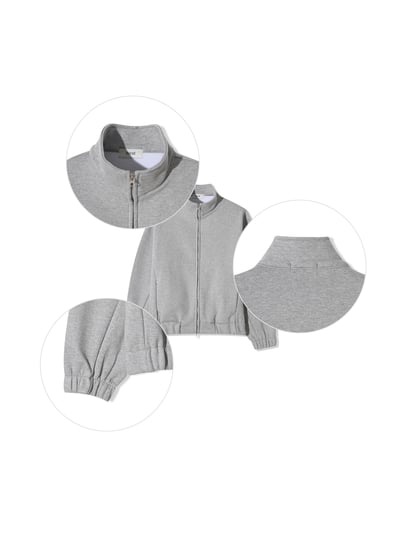 潮流版型霸主 立領短版 休閒 刷毛外套 (set-up) - 2C22