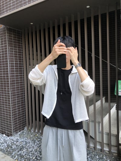 不規則 無收編 透氣洞口 短版 薄外套 - 3C12