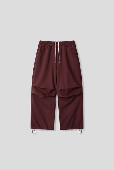 層疊口袋 降落傘 空氣棉 寬版棉褲 - 4C22