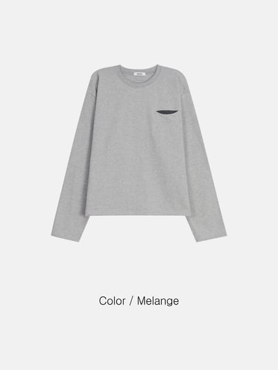 春季必備 口袋配色 短版 薄長袖 - 3C25