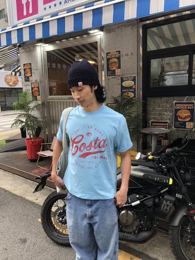 Costa 可愛街頭 印刷設計 寬版 短袖 上衣 - 3C17