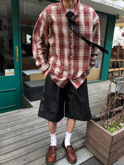 名古屋 懷舊日式街頭 格紋 襯衫 - 2C15