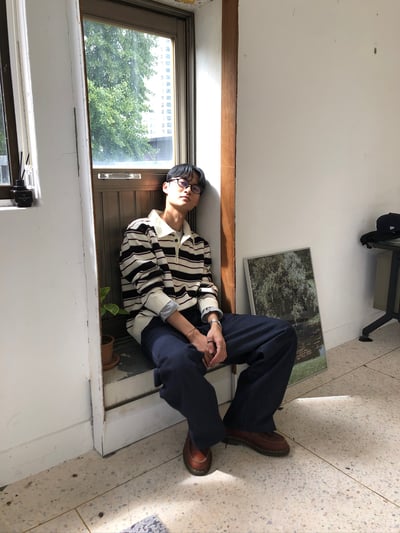 倫敦街頭 星辰大海 高級印染 原牛 寬褲 - 1C10