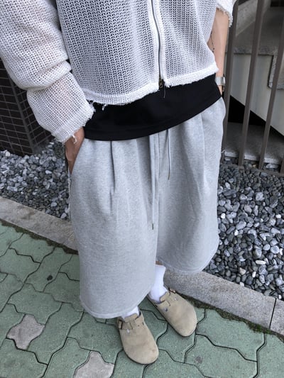 側邊迷彩 不收邊感 百慕達 寬版 短棉褲 - 3C15