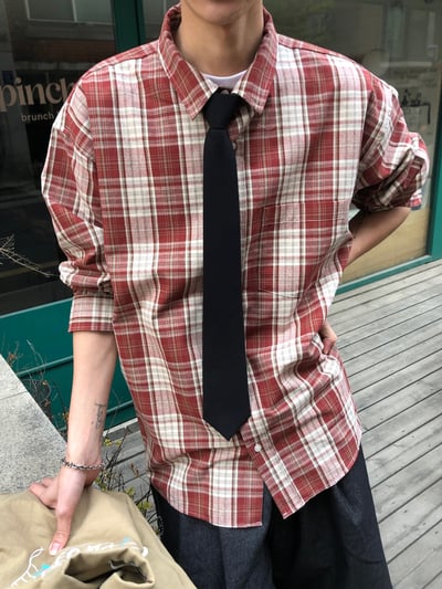 名古屋 懷舊日式街頭 格紋 襯衫 - 2C9