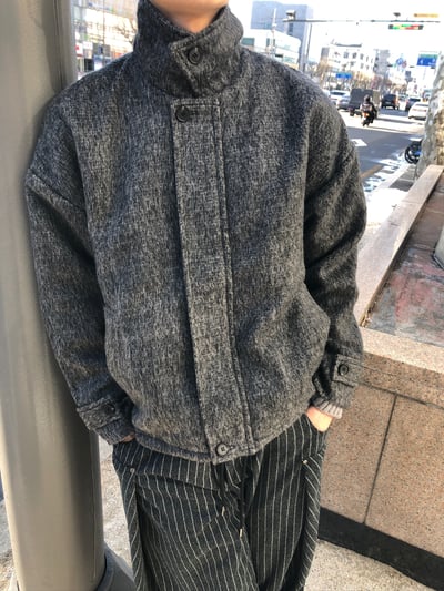 高檔系列 馬海毛 短版 立領 大衣 - 2C18